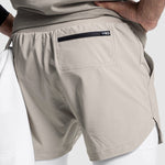 Men's Sports Fake Two-piece Double-layer Multi-pocket  Drying Sweat-wicking Breathable Causal Running Fitness Shorts