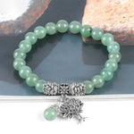 Buddha Stones Natural Gemstone Tree of Life Lucky Charm Stretch Bracelet