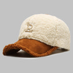 Men's Plush Winter Warm Letter Baseball Cap