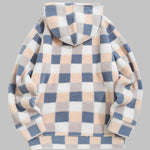 Men's Classic Plaid Fluffy Fleece Pocket Hooded Sweatshirt