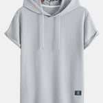 Ribbed Hooded  Arc Hem T-Shirt & Shorts