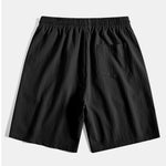 Crinkled Textured Drawstring Shorts