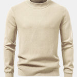 Stripe Mock Neck Sweater