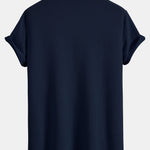Short Sleeved V-Neck Ribbed Polo & Straight Leg Ribbed Pants