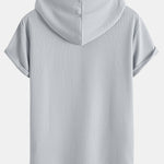 Ribbed Hooded  Arc Hem T-Shirt & Shorts