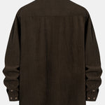 Long Sleeve Corduroy Pocket Button Up Shirt
