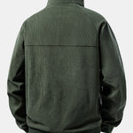 Quarter Zip Corduroy Raglan Sleeve Sweatshirt