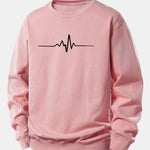 Heartbeat Print Relax Fit Sweatshirt