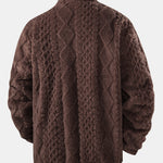 Geometric Jacquard Teddy Jacket