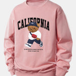 California Fashion Bear Print Relax Fit Sweatshirt