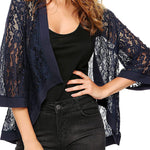 Zeagoo Women's 3/4 Sleeve Sheer Cardigan
