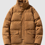 Men's corduroy thickened stand collar Puffer Jacket