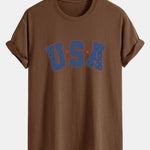 Regular Fit USA Print Cotton T-Shirt
