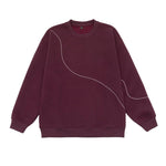 Line Embroidery Crew Neck Sweatshirt