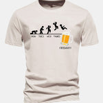 Regular Fit Beer Weekly Evolution Print Cotton T-Shirt