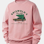 Car Christmas Tree Print Relax Fit Sweatshirt