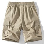3 Pieces Solid Drawstring Cargo Shorts