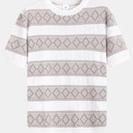 Rhombus Geometry Knitted Sweater T-Shirt