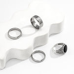 Simple fashion punk ring 4Pcs/set