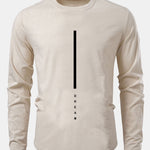Dream Stripe Print Cotton Arc Hem T-Shirt
