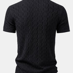 Twisted Jacquard Knit Shirt & Slim Fit Tapered Trousers