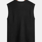Waffle Knit Wide Strap Sleeveless T-Shirt