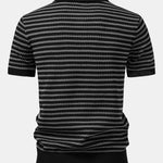Stripe Knitted Polo Shirt