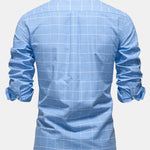 Cowboy Embroidery Cotton Plaid Button Up Shirt
