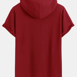 Athletic Mesh Kangaroo Pocket Hooded T-Shirt