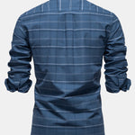 Cotton Cowboy Embroidery Plaid Button Up Shirt