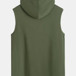 Athletic Mesh Kangaroo Pocket Hooded Tank