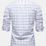 Cowboy Embroidery Cotton Plaid Button Up Shirt