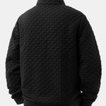 Checkerboard Jacquard Quarter Zip Sweatshirt & Jogger Pants