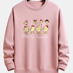 Christmas Duck Print Relax Fit Sweatshirt