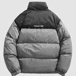 Men's Two-color stand collar zipper Ultralight Down Jacket