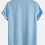 Contrast Pocket Stand Collar Shirt