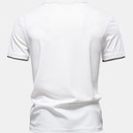 Contrast Pique V Neck Polo Shirt