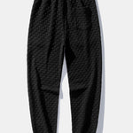 Checkerboard Jacquard Quarter Zip Sweatshirt & Jogger Pants