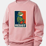 Resist Portland Frog Print Relax Fit Sweatshirt