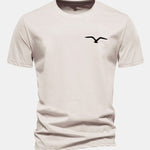 Regular Fit Seagull Print Cotton T-Shirt
