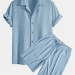 Animal Texture Terry Cuban Shirt & Shorts