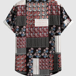 Men's Paisley Print Short Sleeve Shirt