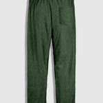 Men's Corduroy Solid Color Elastic Waist Drawstring Casual Pants