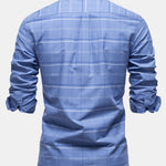 Cotton Cowboy Embroidery Plaid Button Up Shirt