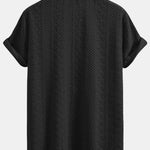 Floral Checkerboard Jacquard Cuban Shirt