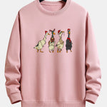 Christmas Lights Duck Print Relax Fit Sweatshirt