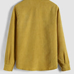 MENS HALF BUTTON CORDUROY LONG SLEEVES SHIRT