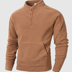 Men's slim-fit long-sleeved stand-up collar simple casual sweatshirt