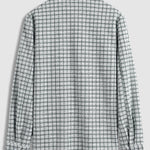 Men's Houndstooth Texture Plaid Casual Long Sleeve Shirt