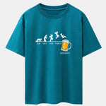 Beer Weekly Evolution Print Drop Shoulder Oversize T-Shirt